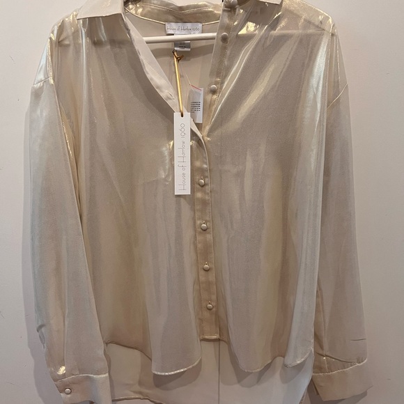 NWT House of Harlow x Revolve gold blouse - Picture 7 of 9